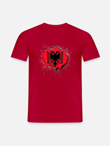 Albanischer Adler - Doppelkopfadler - Shqiperia - Männer T-Shirt - Rot
