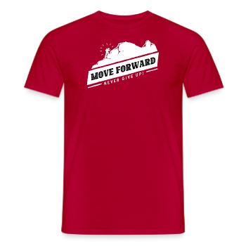 DLM MOVE FWD W1U - Men's T-Shirt - red - Front - AI Model Male 178 dark (178cm)
