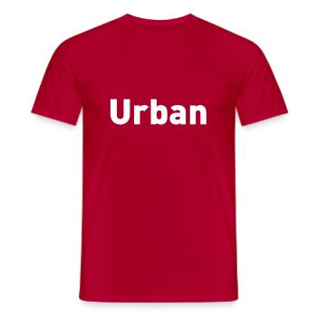 Urban white - Men's T-Shirt - red - Front - AI Model Male 178 dark (178cm)