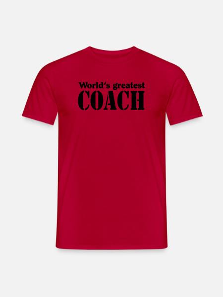 World's greatest Coach - Männer T-Shirt - Rot