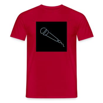 Microphone - Men's T-Shirt - red - Front - AI Model Male 178 dark (178cm)