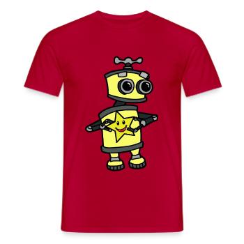 Robot Starlette Star Fantasy Enfants Bébé Enfant - T-shirt homme - rouge - Devant - AI Model Male 178 dark (178cm)