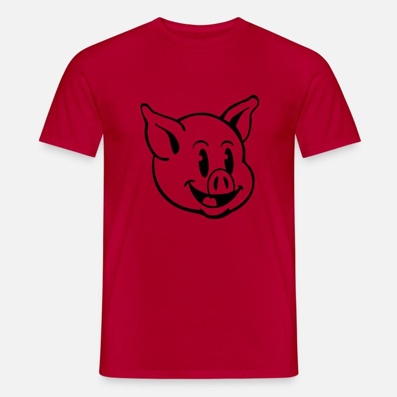 pig_comic_t1 - Männer T-Shirt - Rot