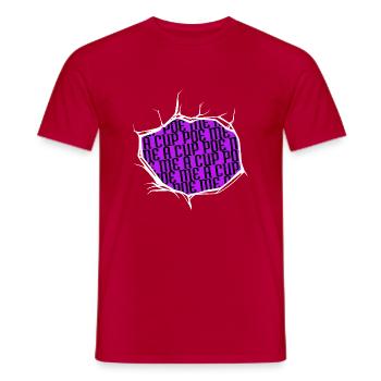 livre dragon cite happy art féminin - T-shirt homme - rouge - Devant - AI Model Male 178 dark (178cm)