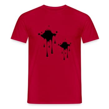 Taches de taches - T-shirt homme - rouge - Devant - AI Model Male 178 dark (178cm)
