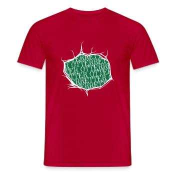 tier crossing freund vegetarier gewaltlosigkeit - Männer T-Shirt - Rot - Vorne - AI Model Male 178 dark (178cm)