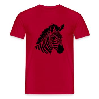Zebra - Men's T-Shirt - red - Front - AI Model Male 178 dark (178cm)