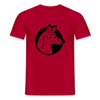 Fox Hole Red Fox Wild Animal Peeps Face Head - Men's T-Shirt - red - Front - AI Model Male 178 dark (178cm)