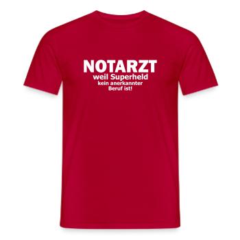 notarzt - Männer T-Shirt - Rot - Vorne - AI Model Male 178 dark (178cm)