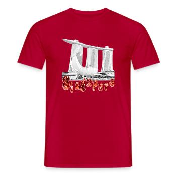 MARINA BAY SABLES - T-shirt homme - rouge - Devant - AI Model Male 178 dark (178cm)