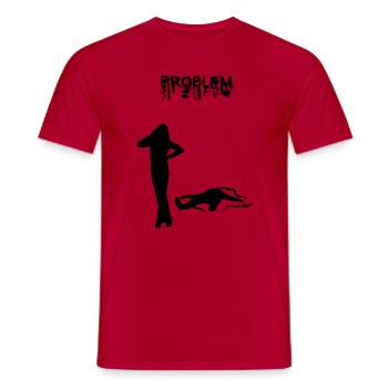 Problem Part1 - Männer T-Shirt - Rot - Vorne - AI Model Male 178 dark (178cm)
