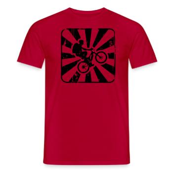 Bike - Men's T-Shirt - red - Front - AI Model Male 178 dark (178cm)