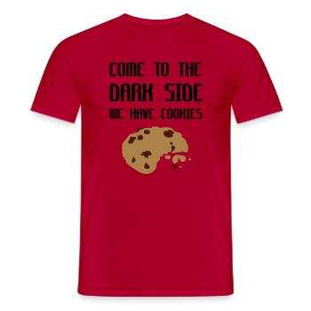 Come To The Dark Side We Have Cookies - T-shirt homme - rouge - Devant - AI Model Male 178 dark (178cm)