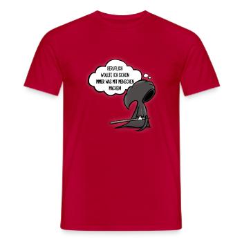 Beruflich wollte ich schon immer was mit Menschen - Männer T-Shirt - Rot - Vorne - AI Model Male 178 dark (178cm)