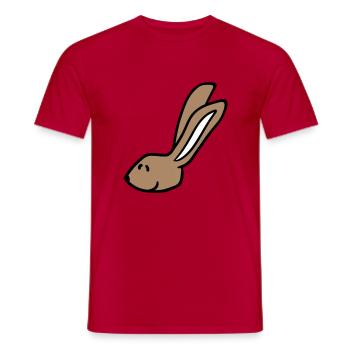 Hase Kaninchen Häschen Cartoon Kleintier niedlich - Männer T-Shirt - Rot - Vorne - AI Model Male 178 dark (178cm)