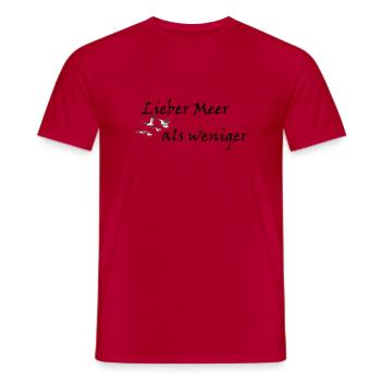 Meer und Möwen - Männer T-Shirt - Rot - Vorne - AI Model Male 178 dark (178cm)
