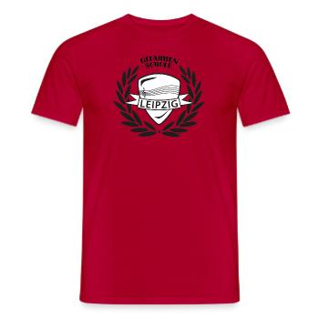 Ecole de Guitare Leipzig (noir). - T-shirt homme - rouge - Devant - AI Model Male 178 dark (178cm)