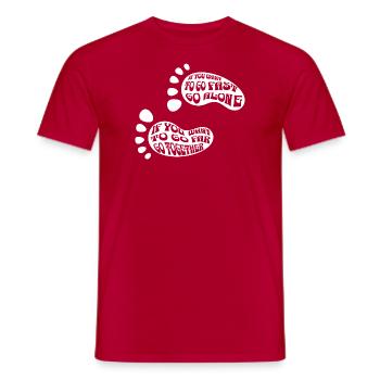 Wenn Sie weit gehen wollen, gehen Sie zusammen Afrikanisches Sprichwort - Männer T-Shirt - Rot - Vorne - AI Model Male 178 dark (178cm)