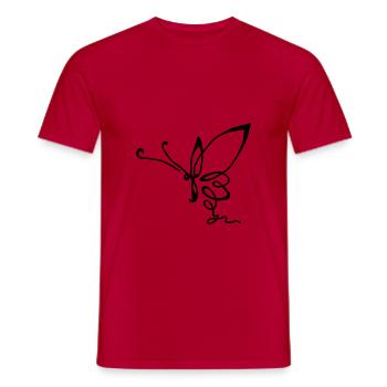 Papillon Libre Printemps - T-shirt homme - rouge - Devant - AI Model Male 178 dark (178cm)