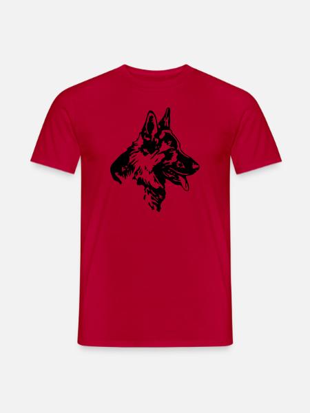 318 Deutscher Schäferhund - Männer T-Shirt - Rot