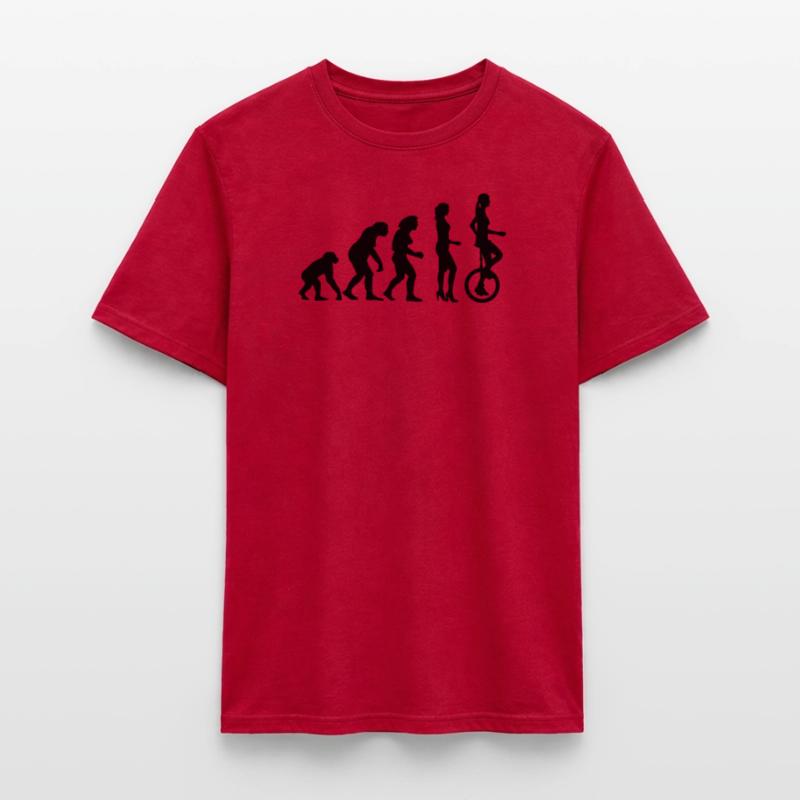 evolution_einradfahrerin_1c T-shirt homme