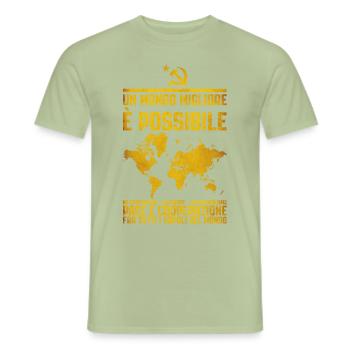 Un monde meilleur 2 - T-shirt homme - vert sauge - Devant - AI Model Male 178 light (178cm)