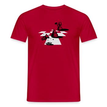 schachmatt - Men's T-Shirt - red - Front - AI Model Male 178 dark (178cm)