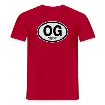 OG Ortenaukreis Offenburg - Männer T-Shirt - Rot - Vorne - AI Model Male 178 dark (178cm)