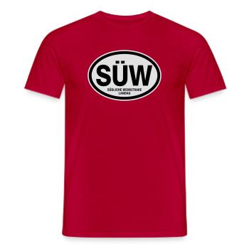 SÜW Südliche Weinstraße Landau - Männer T-Shirt - Rot - Vorne - AI Model Male 178 dark (178cm)