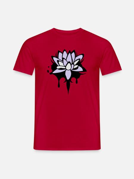 Fleur de lotus graffiti - T-shirt homme - rouge