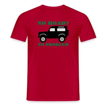 Offroad ,Geländewagen , 4x4 Fun , No Road (25) - Männer T-Shirt - Rot - Vorne - AI Model Male 178 dark (178cm)