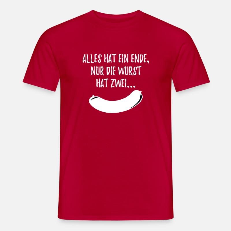 Alles Wurst weis - Männer T-Shirt - Rot