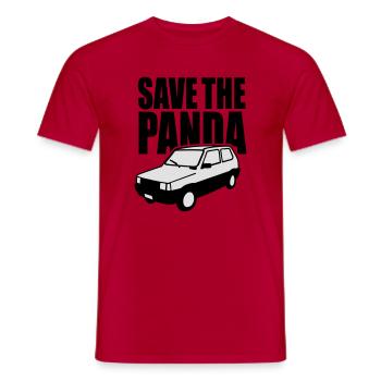 Save the panda - Männer T-Shirt - Rot - Vorne - AI Model Male 178 dark (178cm)
