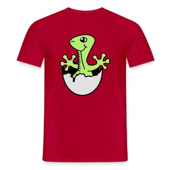 Dino | Boy | Girl | Birth - Men's T-Shirt - red - Front - AI Model Male 178 dark (178cm)