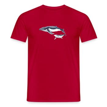 baleine à bosse - baleine à la baleine à bosse Bosse - T-shirt homme - rouge - Devant - AI Model Male 178 dark (178cm)
