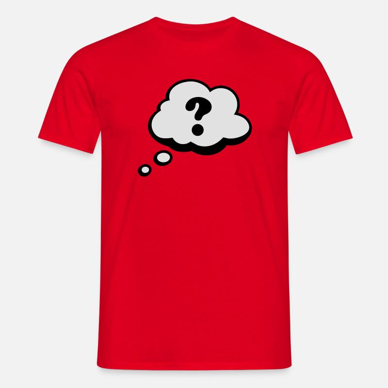 Comic speech bubble question mark - Men's T-Shirt - red