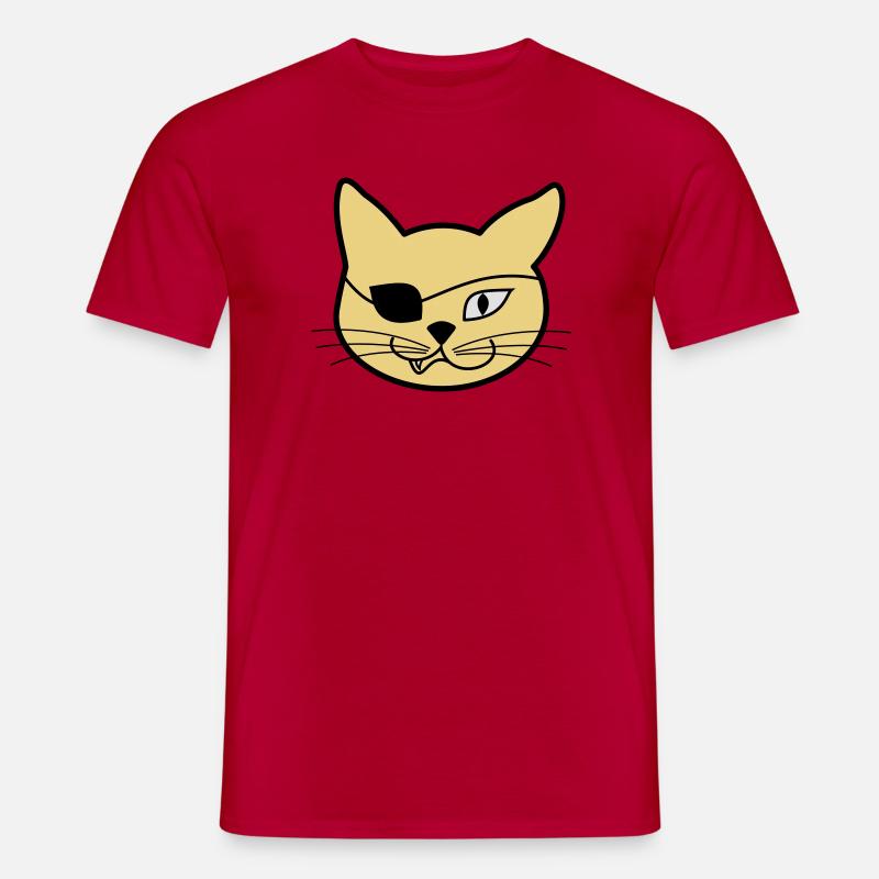 Pirate Kitteh - Männer T-Shirt - Rot