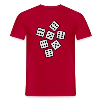 Dice - 40 ans d'anniversaire - T-shirt homme - rouge - Devant - AI Model Male 178 dark (178cm)