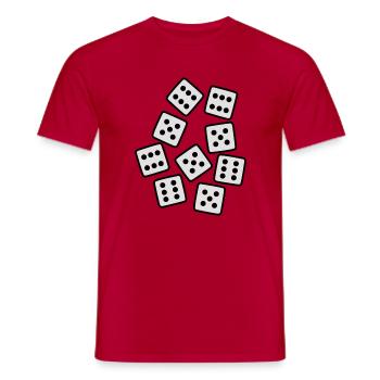 Dice - 50 ans d'anniversaire - T-shirt homme - rouge - Devant - AI Model Male 178 dark (178cm)