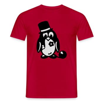 baccalauréat pingouin - T-shirt homme - rouge - Devant - AI Model Male 178 dark (178cm)