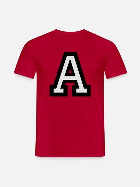 Buchstabe A - Männer T-Shirt - Rot