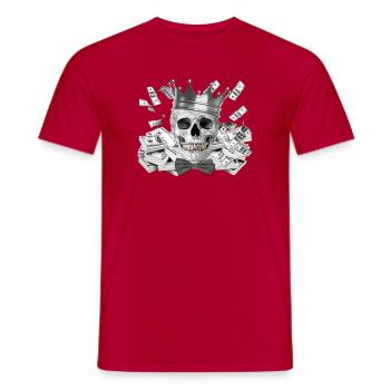 Totenkopf - Männer T-Shirt - Rot - Vorne - AI Model Male 178 dark (178cm)