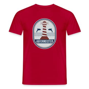 Harbor master design nautical maritime lighthouse - Men's T-Shirt - red - Front - AI Model Male 178 dark (178cm)