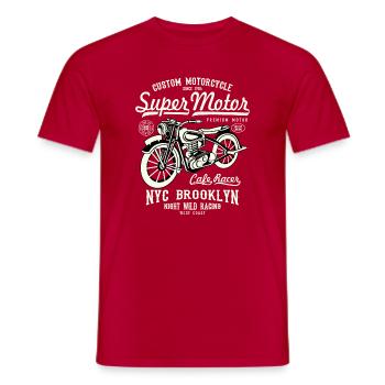 Super moteurs - T-shirt homme - rouge - Devant - AI Model Male 178 dark (178cm)