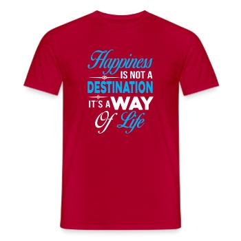 bonheur - T-shirt homme - rouge - Devant - AI Model Male 178 dark (178cm)