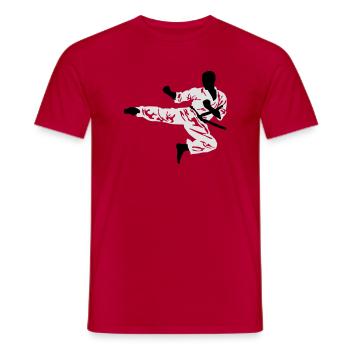 karate_3 - T-shirt homme - rouge - Devant - AI Model Male 178 dark (178cm)