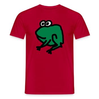 grenouille - T-shirt homme - rouge - Devant - AI Model Male 178 dark (178cm)