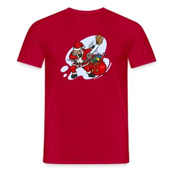 Doux Dab Dabbing Père Noël Noël - T-shirt homme - rouge - Devant - AI Model Male 178 dark (178cm)