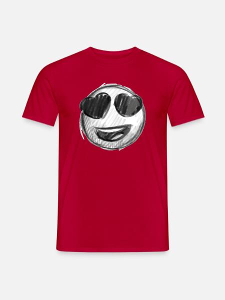 Emoji kiss heart love Emoji - Men's T-Shirt - red