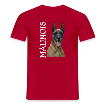 Malinois,Mali,Schäferhund,Schäferhunde,Hundesport, - Männer T-Shirt - Rot - Vorne - AI Model Male 178 dark (178cm)